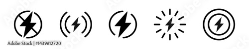 Wireless charger vector icon collection. Charger vector icon. Charging vector icons. EPS 10