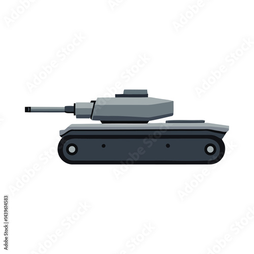 Modern Army Tank Vector Illustration
