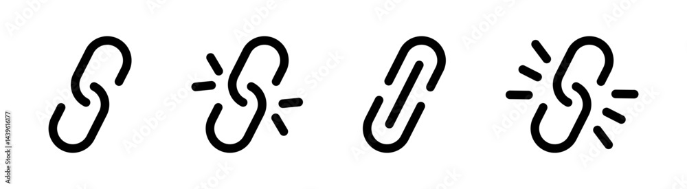 Link chain vector icons. URL website link. Link vector icons. Internet URL or webpage link icons set. Link chain. EPS 10 Link chain vector icons. URL website link. Link vector icons. Internet URL or webpage link icons set. Link chain. EPS 10
