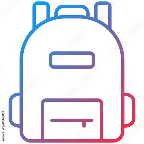 Bagpack line icon style