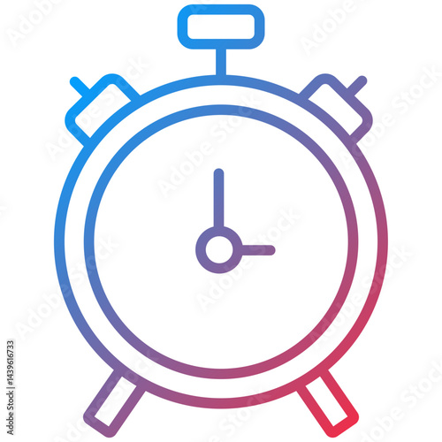 Alarm Clock line icon style