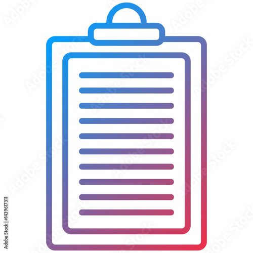 Clipboard line icon style