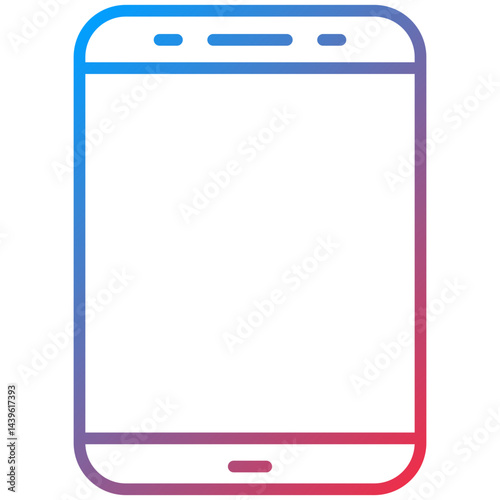 Cell Phone line icon style