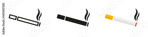 Cigarette icon set. Smoking concept icon. Flat style vector icons.
