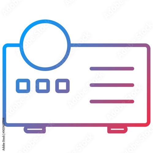 Projector line icon style