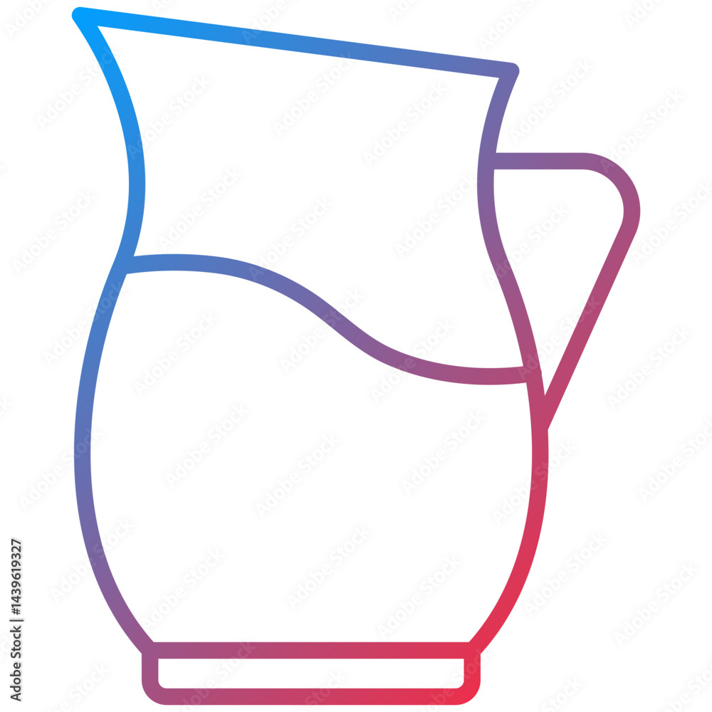 Water Jar line icon style Water Jar line icon style