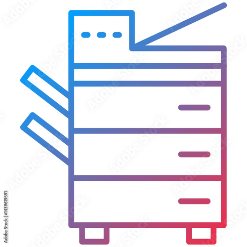 Photocopier line icon style