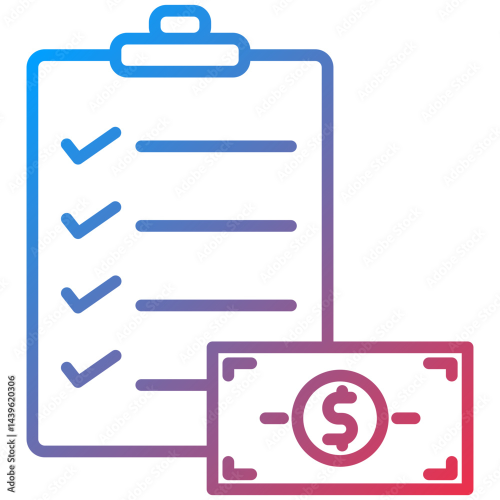 Appraisal line icon style