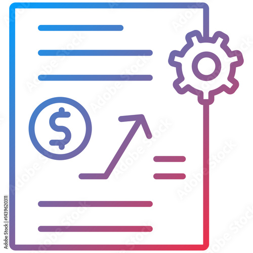 Business Plan line icon style