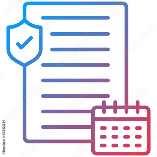 Yearly Report line icon style