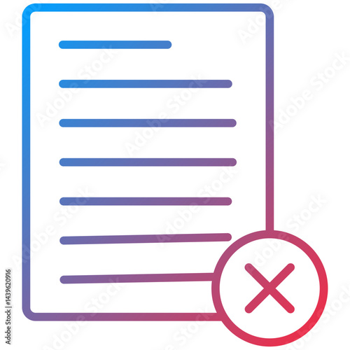 Rejected Project Line Icon Style