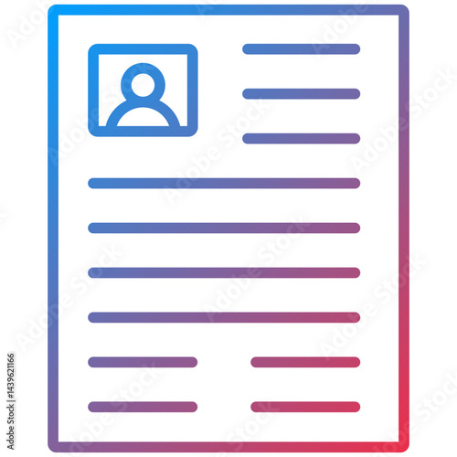 Curriculum Line Icon Style