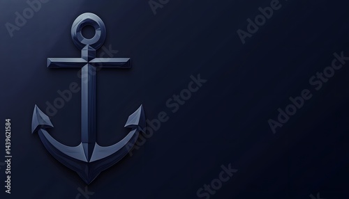 A three dimensional anchor image against a navy blue backdrop