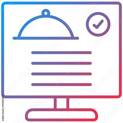 Online Reservation Line Icon Style