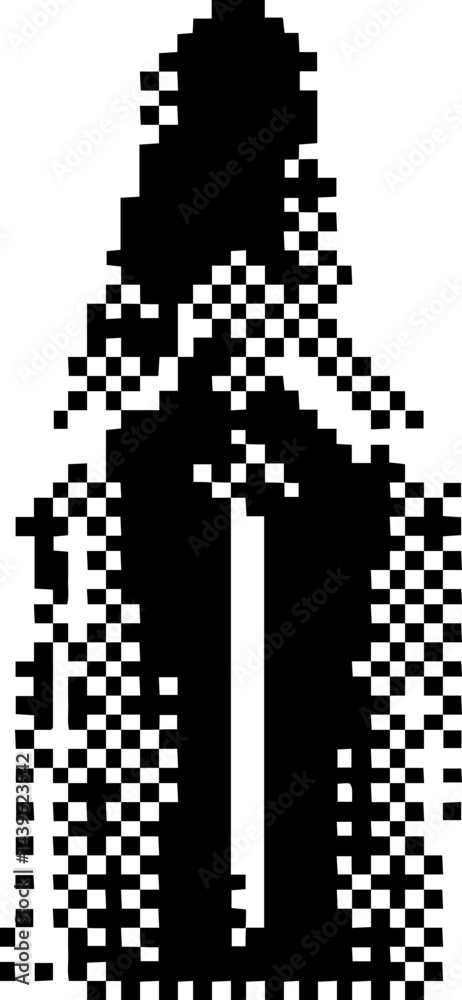 Obraz premium Dark Aesthetic Dithering Element