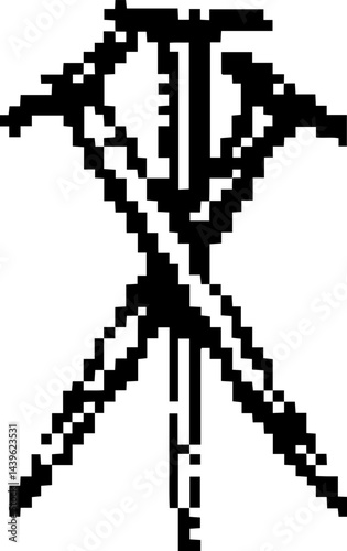 Dark Aesthetic Dithering Element