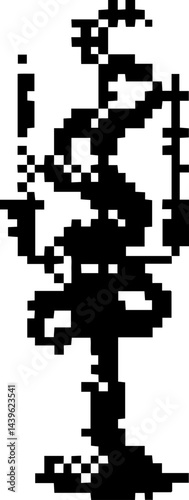 Dark Aesthetic Dithering Element