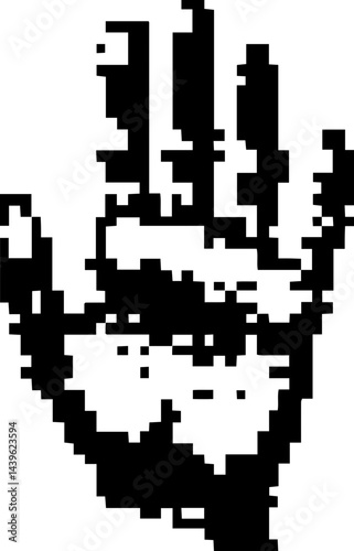 Dark Aesthetic Dithering Element