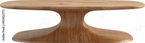 Obraz na płótnie Elegant wooden coffee table design w salonie