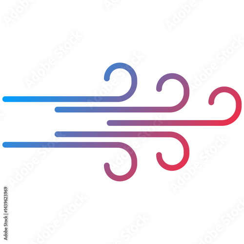 Wind Line Icon Style