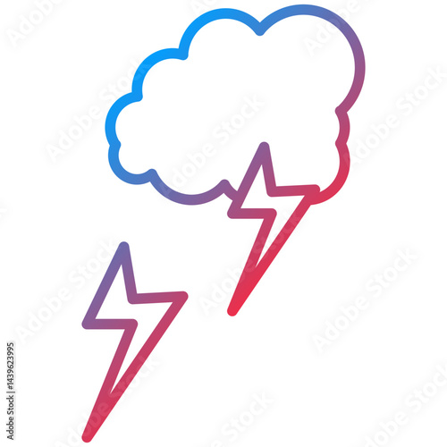 Storm Line Icon Style