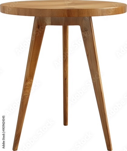 Obraz na płótnie Elegant wooden round side table w salonie