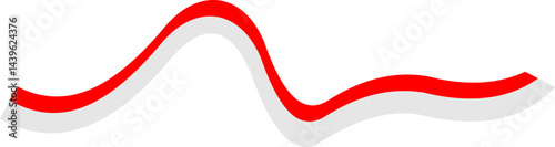Red And White Flag Ribbon