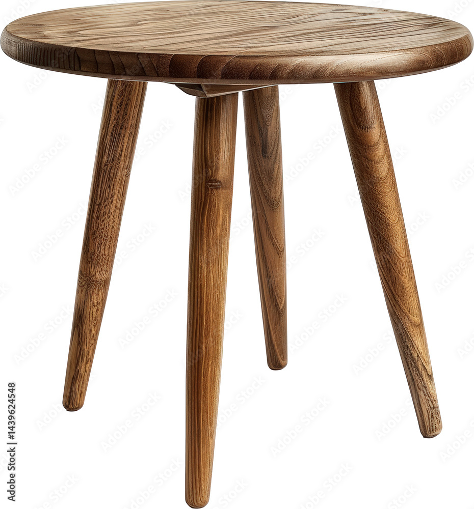 Elegant wooden round side table