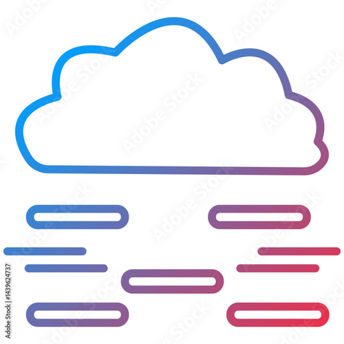 Mist Line Icon Style