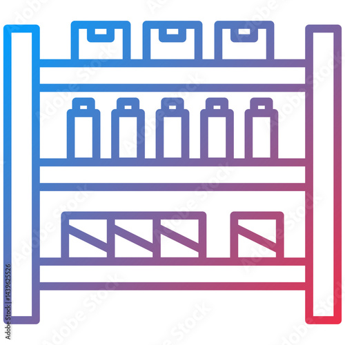 Shelf Line Icon Style