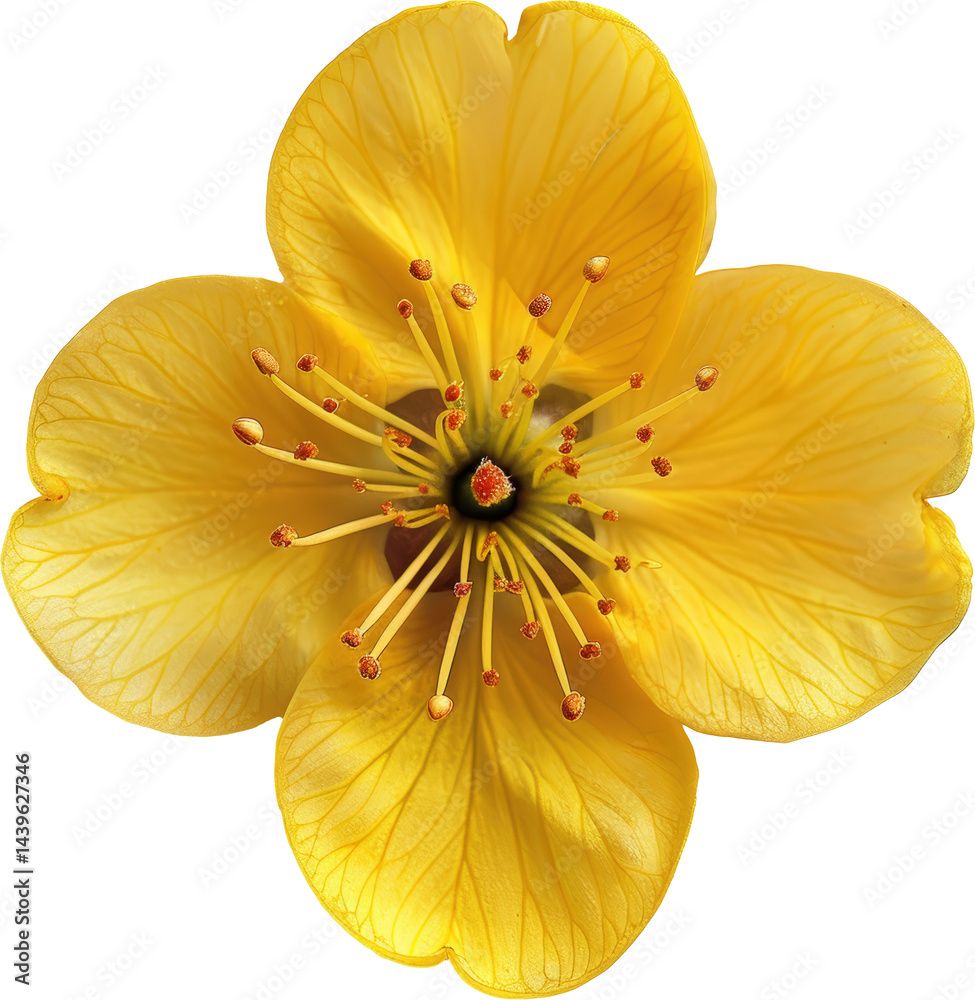 Vibrant yellow flower in bloom