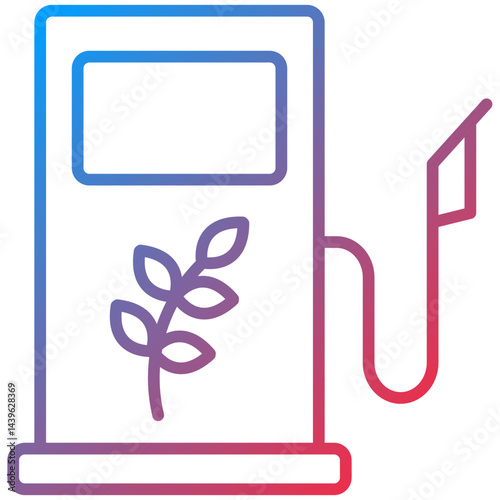 Bio Fuel Line Icon Style
