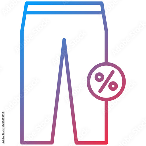 Pant Sale Line Icon Style