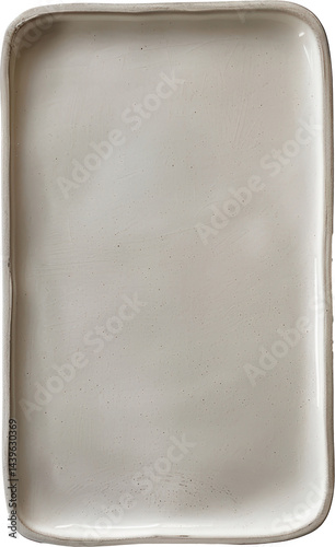 Minimalist white rectangle tray