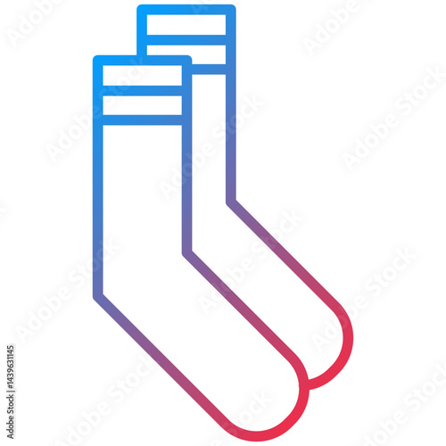 Socks Line Icon Style