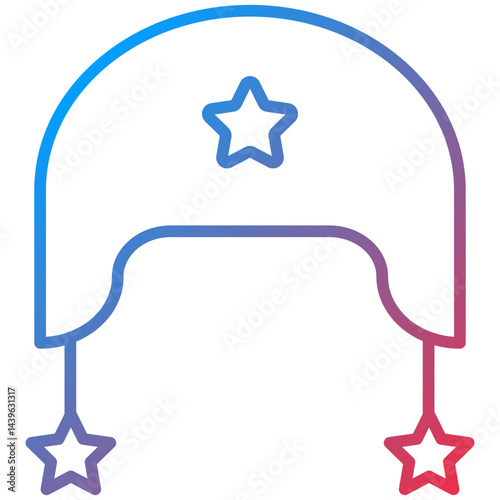 Earflaps Line Icon Style