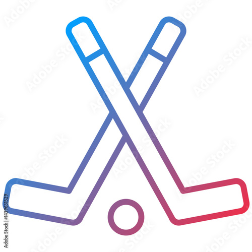 Photography Ice Hockey Line Icon Style