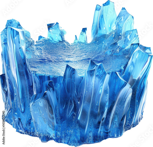 Obraz na płótnie Bright ice formations in blue hues w salonie