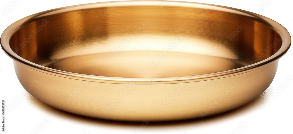 Shiny round metal bowl