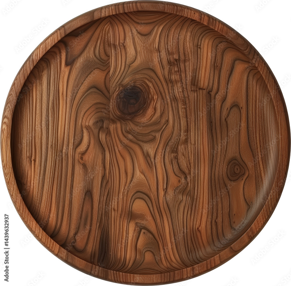 Natural wooden serving tray
