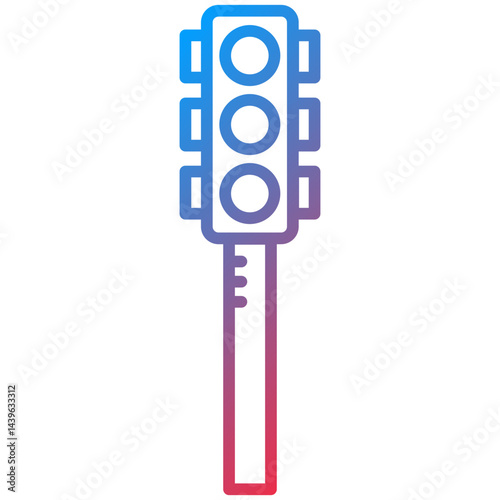 Traffic Lights Line Icon Style