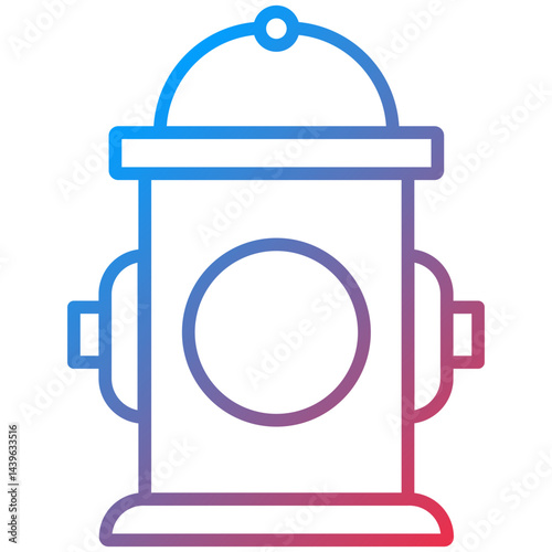 Hydrant Line Icon Style