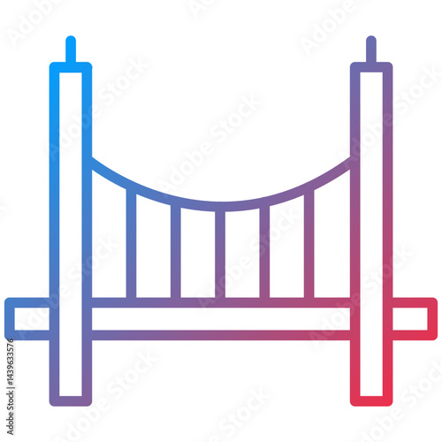 Bridge Line Icon Style