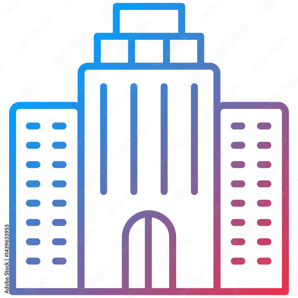 Apartments Line Icon Style Apartments Line Icon Style