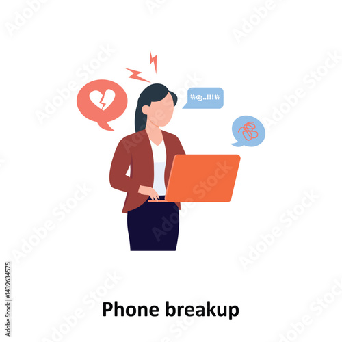 Phone breakup Vector illustration which can easily modify or edit