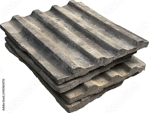 Obraz na płótnie Stack of weathered roofing tiles w salonie