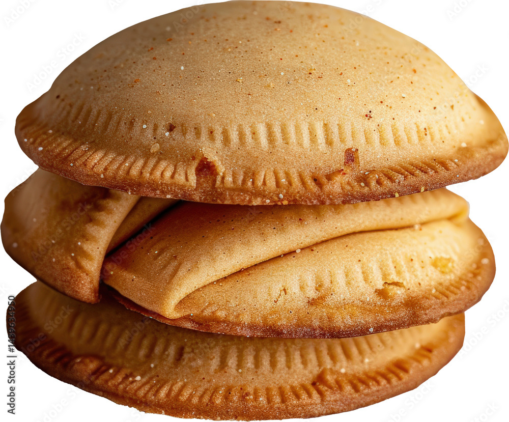 Stack of delicious golden cookies