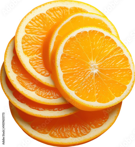 Obraz na płótnie Freshly sliced juicy oranges w salonie