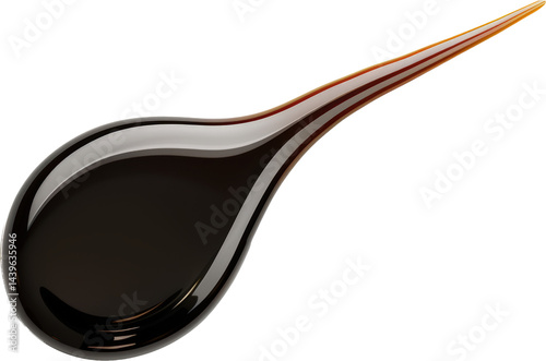 Obraz na płótnie Glossy black liquid droplet w salonie