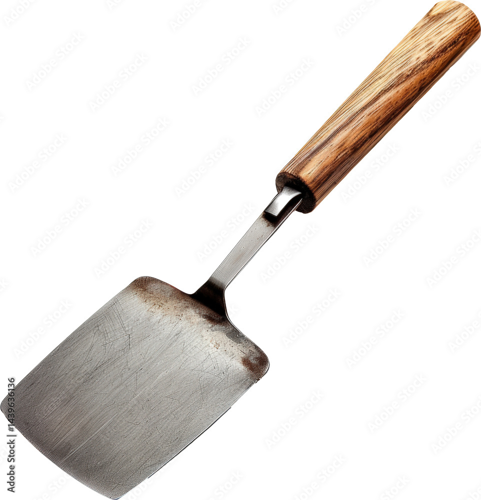 Metal spatula with wooden handle